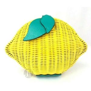 Kate Spade Picnic Perfect wicker lemon crossbody